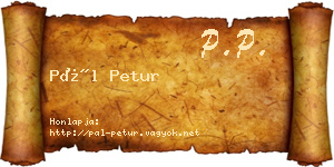 Pál Petur névjegykártya